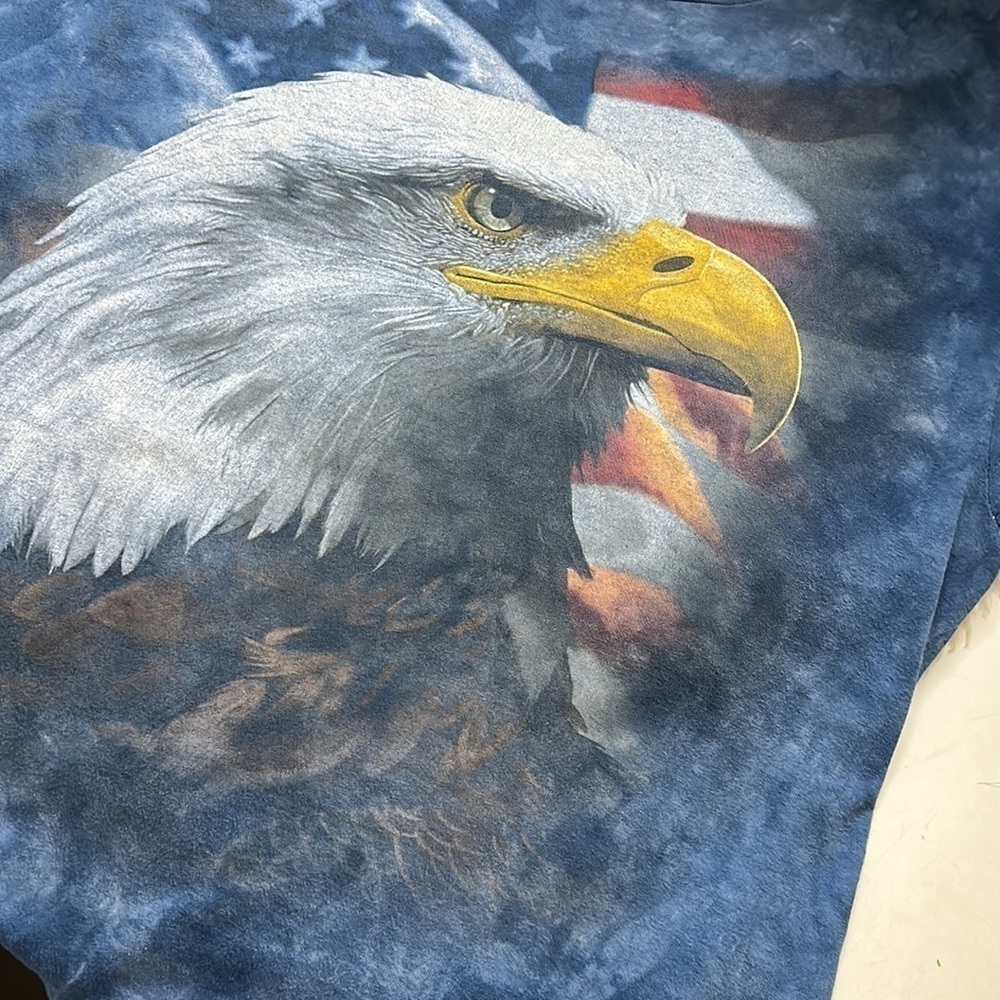 Vintage Delta Pro Weight American eagle Blue Tie dye short sleeve crewneck Tee